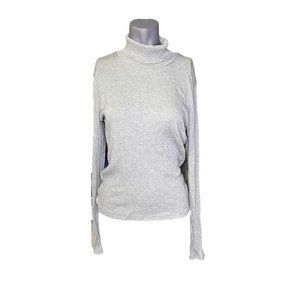 Joe's Jeans Womens Harriette Ribbed Knit Knot Back Turtleneck Size L